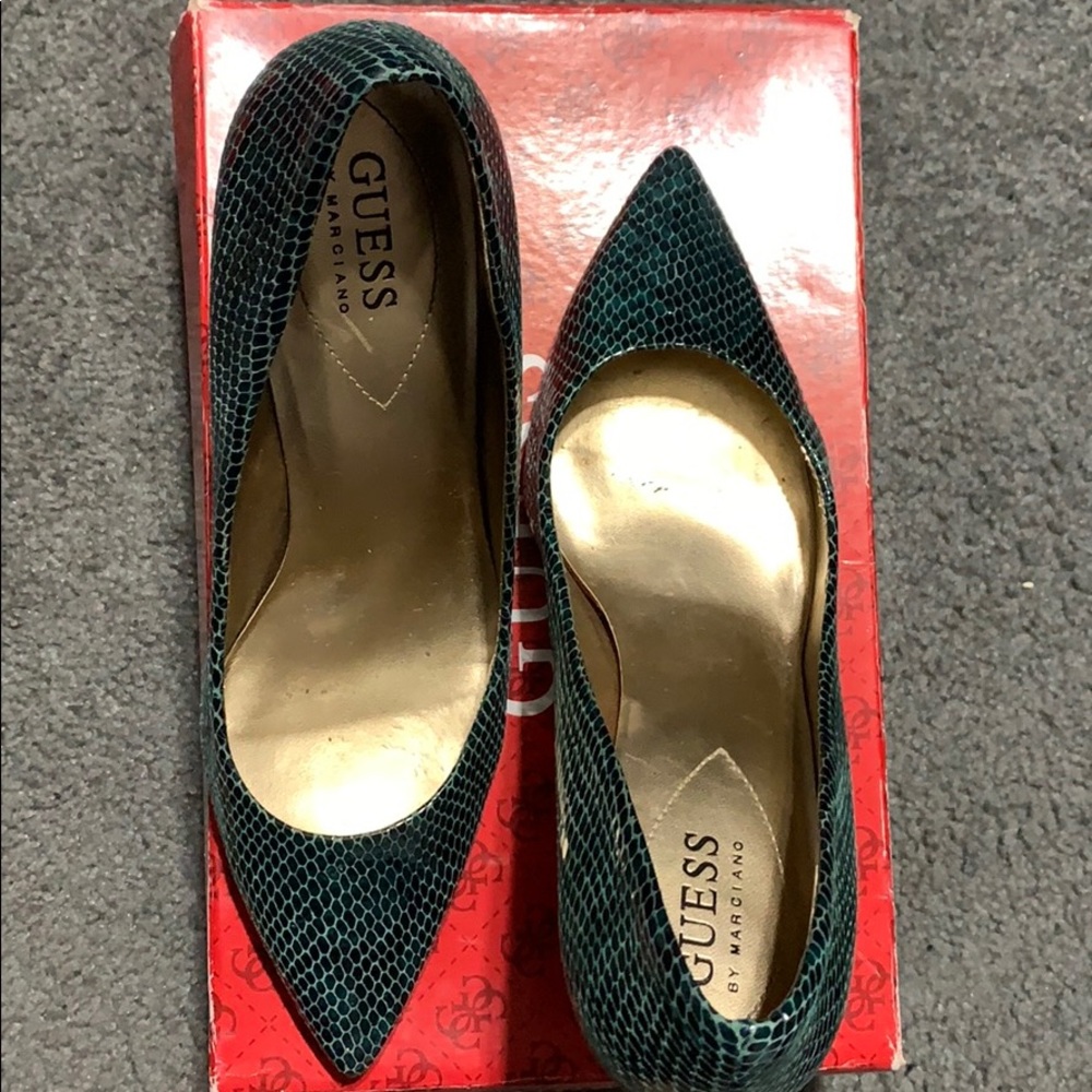 Women Guess Shoe by Marciano (Medium Blue Snake)